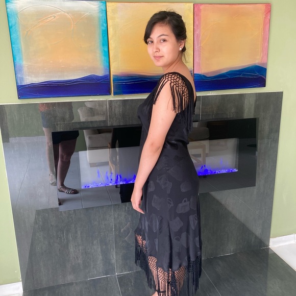 Lolita Lempicka Dresses & Skirts - Vintage 100% Silk  LOLITA LEMPICKA Couture Fringed Maxi Purchased in France